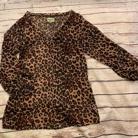Show Me Your MuMu Leopard Dress/Oversized Top - Picture 3 of 7